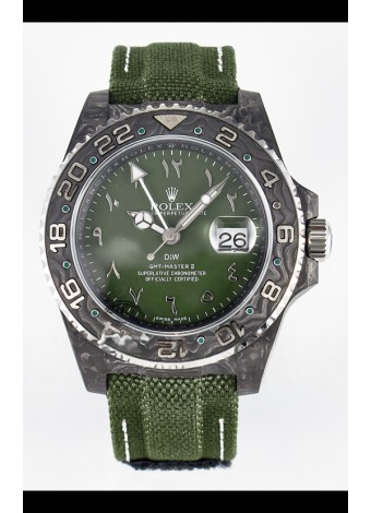 Rolex GMT Masters II Super Clone DiW Edition Réplica Suiza Ligera Reloj Caja Carbono