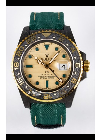 Rolex GMT Masters II Super Clone DiW Edition Réplica Suiza Ligera Reloj Caja Carbono