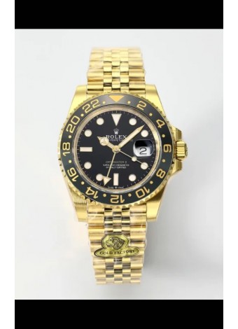 Rolex GMT Masters II Super Clone M12718 Amarillo Dial Negro Reloj Réplica Suizo 