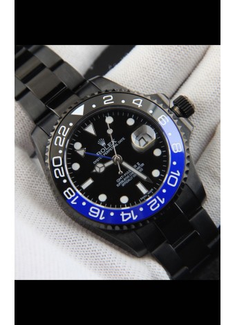 Rolex GMT Masters II Movimiento Japonés Reloj Réplica Caja en Revestimiento PVD 