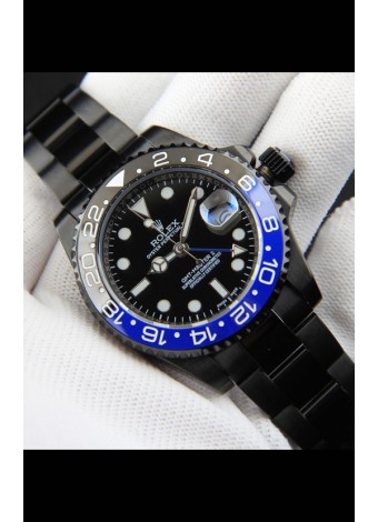 Rolex GMT Masters II Movimiento Japonés Reloj Réplica Caja en Revestimiento PVD 