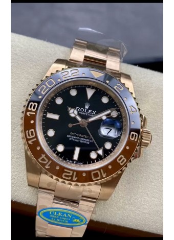 Rolex GMT Masters II M126715CHNR Oro Everose Réplica Suiza Reloj Espejo 1:1 - Acero 904L