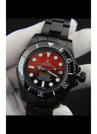 Rolex Sea Dweller Movimiento Japonés Reloj Réplica Dial Rojo 44MM