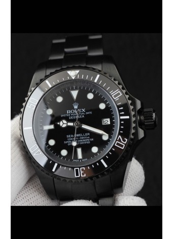 Rolex Sea Dweller Movimiento Japonés Reloj Réplica Dial Negro 44MM