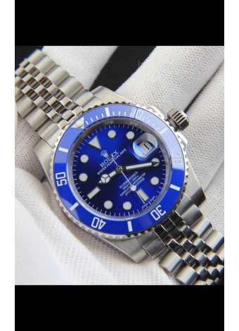 Rolex Submariner Japonés Reloj Réplica Acero 904L - Bisel de Cerámica en Azul