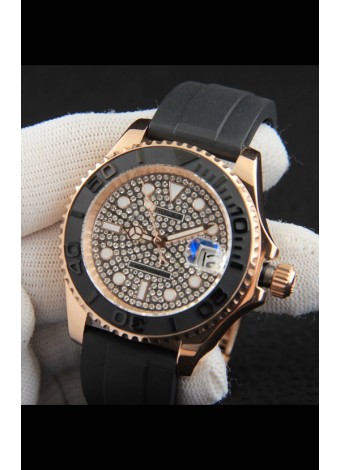 Rolex Yachtmaster Oro Everose Japonés Reloj Réplica- 40MM