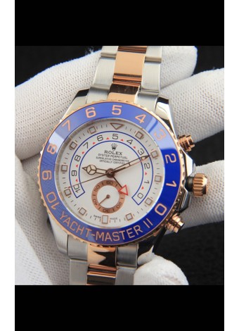 Rolex Yachtmater II Movimiento Japonés Reloj Réplica44M Dos Tonos Rose Gold