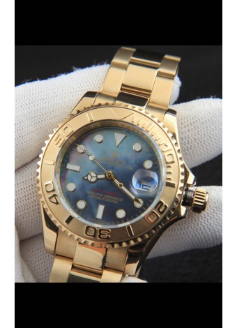 Rolex Yachtmaster Reloj Movimiento Japonés en Caja de Oro - Dial Perla 37MM
