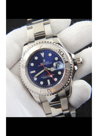Rolex Yachtmaster Acero Inoxidable Japonés Reloj Réplica- 40MM - Dial Azul