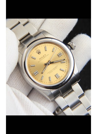 Rolex Oyster Perpetual Movimiento Japonés Reloj Réplica36MM - Dial Champange