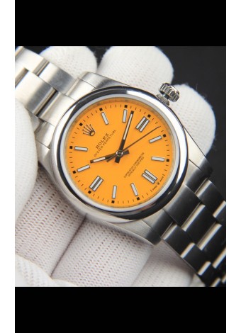 Rolex Oyster Perpetual Movimiento Japonés Reloj Réplica36MM - Dial Amarillo