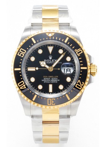 Rolex Sea-Dweller Super Clone 126603 Reloj Réplica Suizo Réplica Espejo 1:1 Caja en Dos Tonos Acero 904L