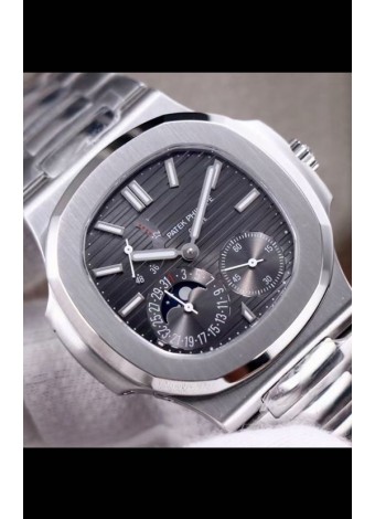Patek Philippe Nautilus 5712/1A Reloj Réplica en Calidad 1:1 Dial GrisSteel Strap