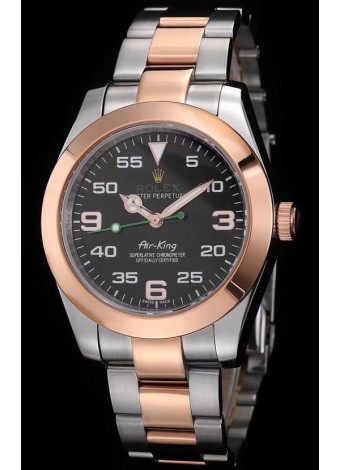 Rolex Air King 116900 Acero 904L Oro Rosado en Dos Tonos - La mejor Edición Definitiva 2022 Reloj Réplica Suizo