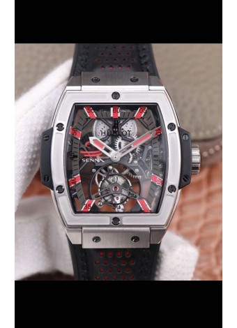 Hublot Masterpiece MP Edición Senna Genuino Tourbillon Reloj Réplica en Caja de Titanio