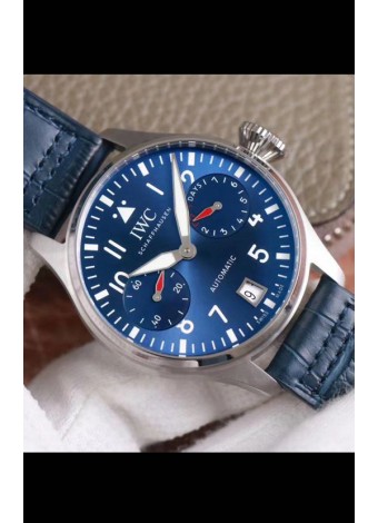 IWC Big Pilot Edición Power Reserve Reloj Réplica Suizo en Dial Azul Calidad a Espejo 1:1