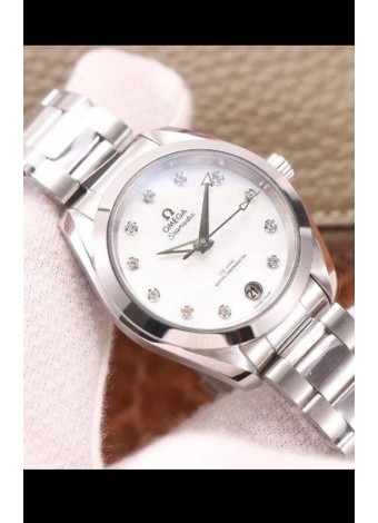 Omega Seamaster Aquaterra 150M 34MM Reloj Réplica Suizo Dial Blanco