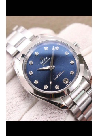 Omega Seamaster Aquaterra 150M 34MM Reloj Réplica Suizo Dial Azul