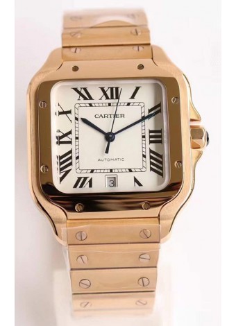 Cartier Santos De Cartier XL Reloj Réplica Suizo 1:1 Caja en Oro Rosado 40MM