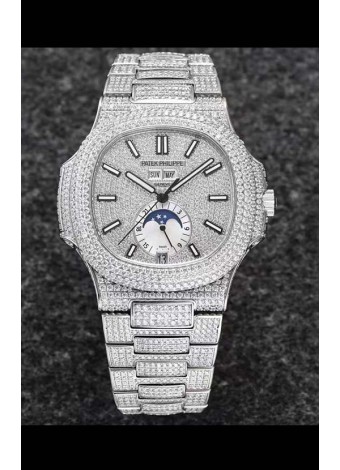 Patek Philippe Nautilus 5726A Reloj Réplica Suizo a Espejo 1:1 - Dial y Caja con Diamentes