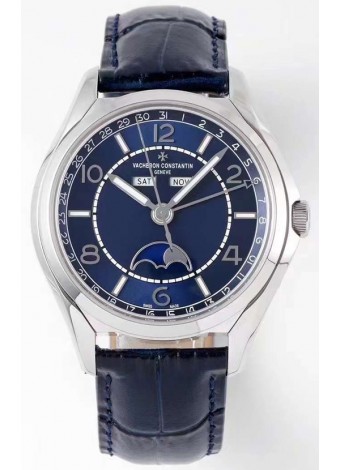 Vacheron Constantin Malte Tourbillon Reloj Réplica a Espejo 1:1 Acero Inoxidable Dial Azul