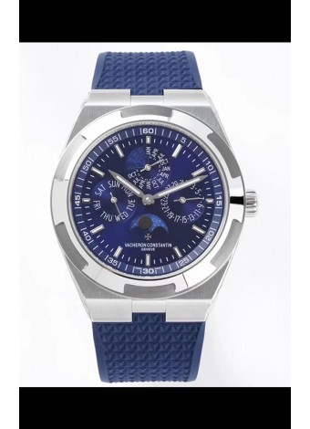 Vacheron Constantin Overseas Perpetual Calendar Ultra-Fino Reloj Réplica Caja en Acero Dial Azul