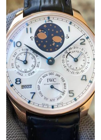 IWC Portuguese Perpetual Calendar Oro Rosado Reloj Réplica Suiza REF. IW503405