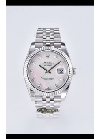 Rolex Datejust 126334 41MM ETA 3235 Reloj Réplica Suizo a Espejo 1:1 en Acero 904L Dial Perla