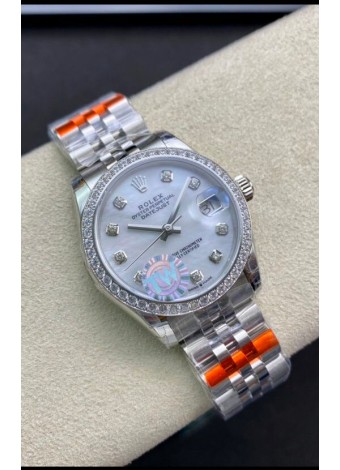 Rolex Datejust 278384 31MM Reloj Réplica Suizo en Acero 904L Oro Dial Perla - Réplica a Espejo 1:1