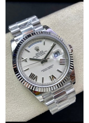 Rolex Day Date 228239-83419 Acero 904L 40MM - Dial Blanco Perla Reloj Calidad Espejo 1:1