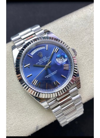 Rolex Day Date M228206-0015 Acero 904L 40MM - Dial Azul Réplica a Espejo 1:1