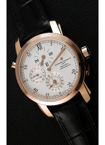 Vacheron Constantin Malte Dual Time Regulator Reloj Réplica Suizo Oro Rosa