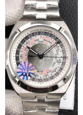 Vacheron Constantin Overseas Edición World Time Dial Blanco Reloj Réplica Suizo