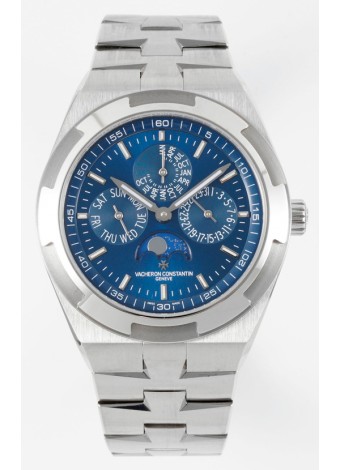 Vacheron Constantin Overseas Calendario Perpetuo Ultra-Fino Dial Azul con Correa Acero