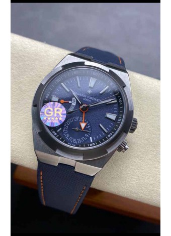 Vacheron Constantin Overseas Dual Time Titanium Reloj Réplica Suizo Espejo 1:1 en Dial Azul