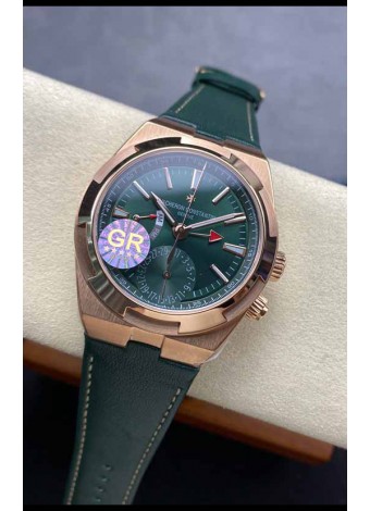 Vacheron Constantin Overseas Dual Time Oro Rosado Reloj Réplica Suizo Espejo 1:1 en Dial Verde