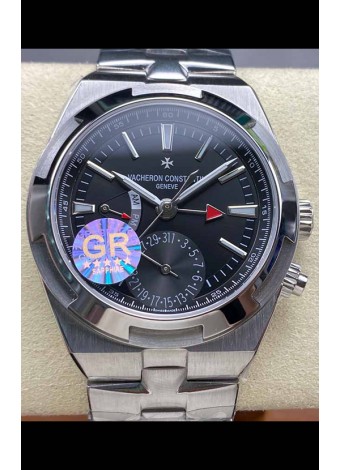 Vacheron Constantin Overseas Dual Time Acero Inoxidable Réplica Suiza Espejo 1:1 Dial Negro