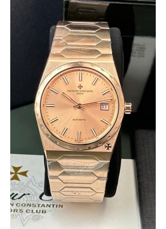 Vacheron Constantin Historiques 222 Super Clone 37MM Oro Rosado Reloj en Dial Rosa 