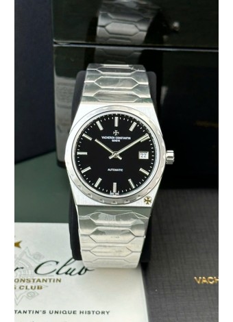 Vacheron Constantin Historiques 222 Super Clone 37MM Caja Acero Reloj en Dial Negro 