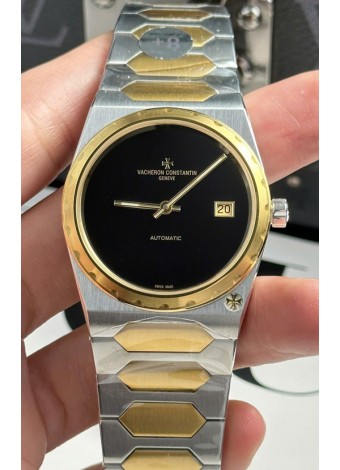 Vacheron Constantin Historiques 222 Super Clone 37MM Caja Dos Tonos Reloj en Dial Negro 