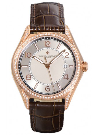 Vacheron Constantin Edición Fiftysix Acero 904L Oro Rosado Réplica Espejo 1:1 Dial Crema