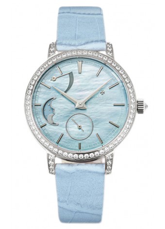 Vacheron Constantin Traditionelle Moon Phase Dial Azul Madre Perlain Steel Case Réplica Suiza