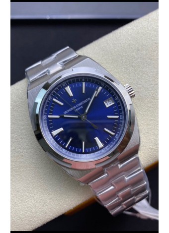 Vacheron Constantin Overseas Reloj Réplica Suizo a Espejo 1:1 Dial Azul Reloj en Acero