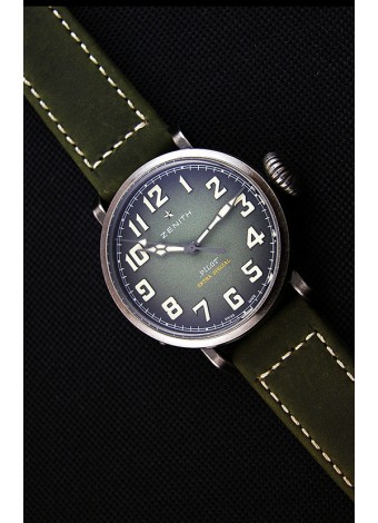 Zenith Pilot Type 20 Extra Especial Reloj Réplica Suizo con Dial en color Verde 40MM
