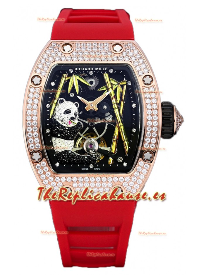Richard Mille RM26-01 Tourbillon Panda Caja Oro Rosado Reloj