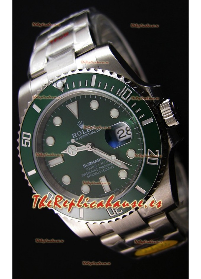 Reloj Mido Replicas Relojes Suizos Maquinaria Eta Rolex Submariner The Hulk  ETA 3135 Replica A Espejo 1:1 Reloj Ultimate De Acero 904L