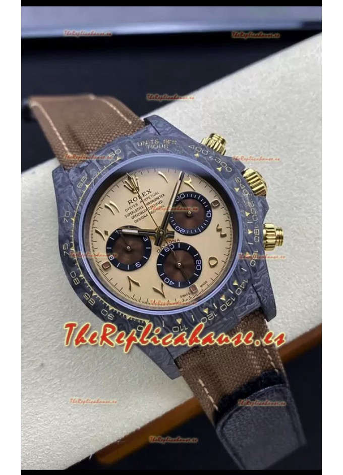 Rolex Daytona DiW Desert Eagle Arabic Edition Watch Forged Cabon Casing  1:1 Mirror Replica