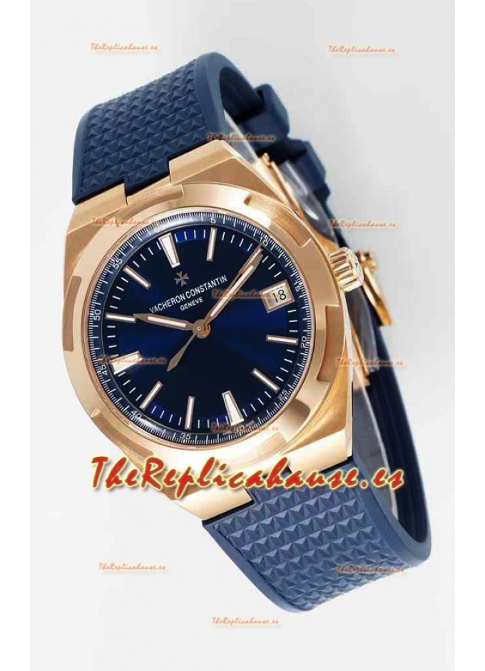 Vacheron Constantin Super Clone Overseas Edition Caja Oro Rosado Correa de  Goma