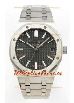 Reloj Royal Oak 15510 con esfera gris, MVMNT con volante de inercia variable, superclon
