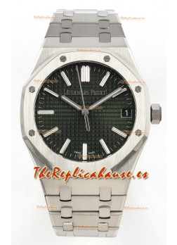 Reloj Royal Oak 15510 con esfera verde, MVMNT con volante de inercia variable, superclon